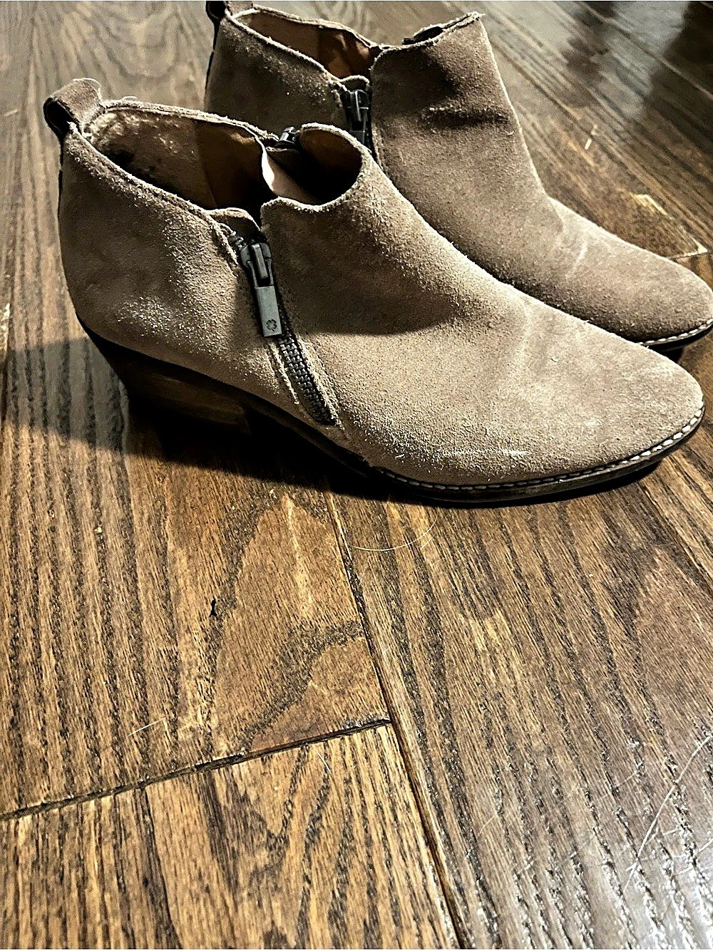 Lucky Brand Basel Bootie Suede Ankle Boots in Brown